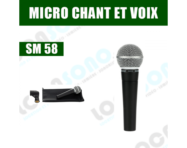 Location Micro chant Shure SM58 Bordeaux 