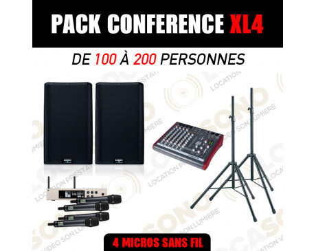 location pack conférence XL4 - 4 micros HF